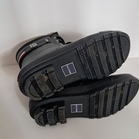 Tommy Hilfiger Boots Women's 7 Rubber Rain Waterproof Lace Up Classic Elegant - Picture 6 of 7